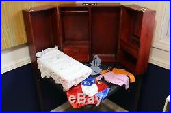 Vintage American Girl Doll Murphy Bed, Wardrobe, Armoire! PLUS Outfits