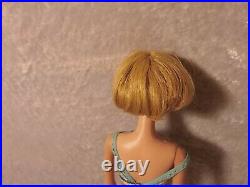 Vintage Barbie American Girl Doll Bend Leg Midge 1958 Blonde with Outfit & Stand