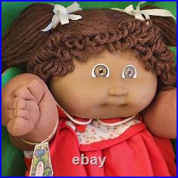Vintage Cabbage Patch Kids African American Black Girl Pigtails In Original Box