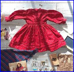 Vintage Pleasant Company American Girl Kirsten School Dress & Accessories VGUC