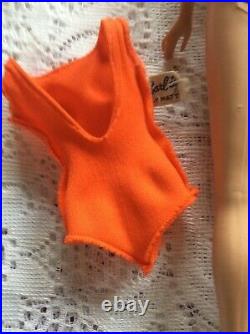 Vintage Rare 1958 Barbie Midge American Girl Doll, In The Swim Outfit GC
