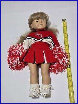 Vtg American Girl Doll Pleasant Company Kirsten Larson With Cheerleader Outfit