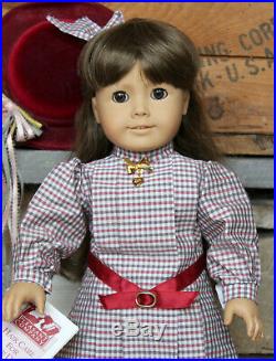 White Body Samantha Doll American Girl Pleasant Company in Outfit with Hat Book