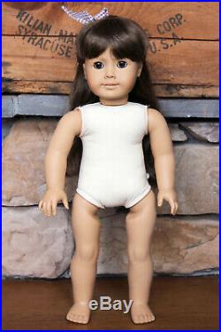 White Body Samantha Doll American Girl Pleasant Company in Outfit with Hat Book